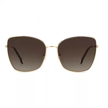 CAROLINA HERRERA HER0133S000 Moteriški Akiniai nuo Saulės - Juodas Acetato Rėmelis, Pilki Gradientiniai Lęšiai, 59mm