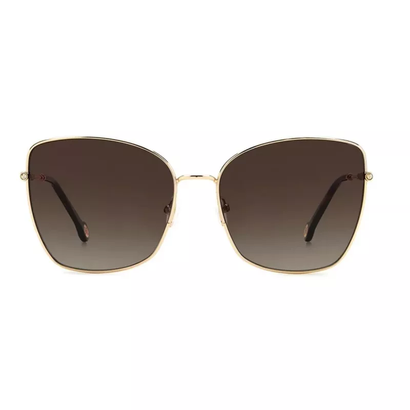 CAROLINA HERRERA HER0133S000 Moteriški Akiniai nuo Saulės - Juodas Acetato Rėmelis, Pilki Gradientiniai Lęšiai, 59mm