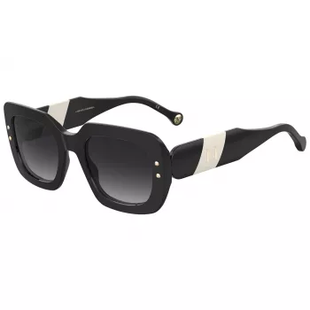 CAROLINA HERRERA HER0186S80S Moteriški kvadratiniai akiniai nuo saulės Havana acetatas rudi gradientiniai lęšiai 52mm