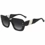 CAROLINA HERRERA HER0186S80S Moteriški kvadratiniai akiniai nuo saulės Havana acetatas rudi gradientiniai lęšiai 52mm