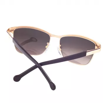 CAROLINA HERRERA SHE069560SL3 Moteriški Akiniai nuo Saulės - Havana Acetato Rėmelis, Rudi Gradientiniai Lęšiai, 56mm