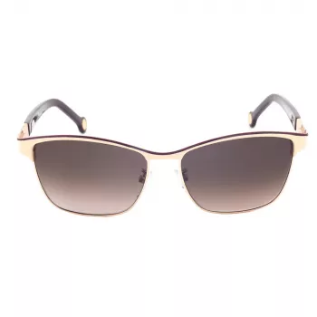 CAROLINA HERRERA SHE069560SL3 Moteriški Akiniai nuo Saulės - Havana Acetato Rėmelis, Rudi Gradientiniai Lęšiai, 56mm