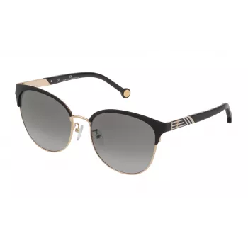 CAROLINA HERRERA SHE119560302 Moteriški akiniai nuo saulės - Havana acetato rėmelis, rudi gradientiniai lęšiai, 56/18/135 mm