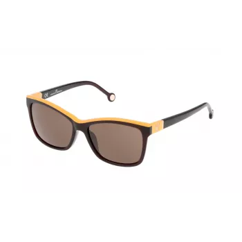 CAROLINA HERRERA SHE598550958 Moteriški drugelio/katės akies formos akiniai nuo saulės Havana Tortoise Brown Gradient 55mm