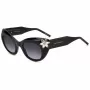 CAROLINA HERRERA Moteriški katės akies akiniai nuo saulės HER0215S807 - juodas acetatinis rėmelis, pilki polikarbonatiniai lęšiai, 50 mm
