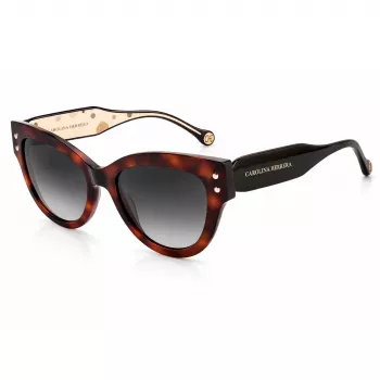 CAROLINA HERRERA moteriški akiniai nuo saulės CH-0009-S-05L – Havana/Ruda spalvos rėmelis su rudais gradientiniais lęšiais (54/19/145 mm)
