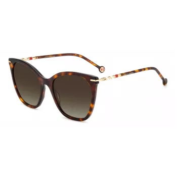 Carolina Herrera moteriški akiniai nuo saulės HER0091S05L Cat Eye Acetate Black Grey Gradient 56/20/145 mm