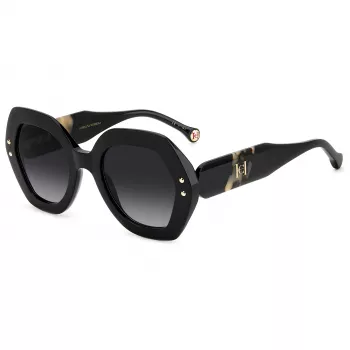 CAROLINA HERRERA Moteriški Akiniai nuo Saulės HER0126SWR7 - Havana Acetato Rėmelis, Rudi Gradientiniai Lęšiai, 52mm