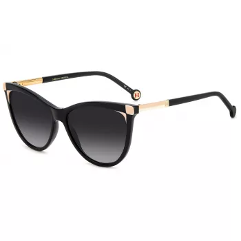 CAROLINA HERRERA Moteriški Akiniai Nuo Saulės HER0141SKDX - Kieto Acetato Rėmelis, Gradientiniai Lęšiai, UV400 Apsauga, 57mm