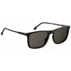 CARRERA Unisex Sunglasses 231-S-807-IR (55/18/145 mm) Juodas acetatinis rėmelis, pilkai sidabriniai veidrodiniai lęšiai