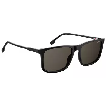 CARRERA Unisex Sunglasses 231-S-807-IR (55/18/145 mm) Juodas acetatinis rėmelis, pilkai sidabriniai veidrodiniai lęšiai
