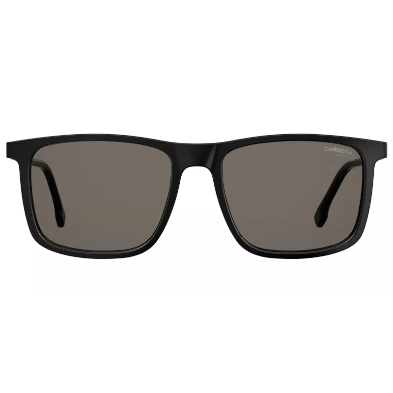 CARRERA Unisex Sunglasses 231-S-807-IR (55/18/145 mm) Juodas acetatinis rėmelis, pilkai sidabriniai veidrodiniai lęšiai
