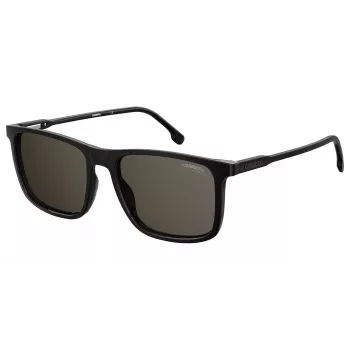 CARRERA Unisex Sunglasses 231-S-807-IR (55/18/145 mm) Juodas acetatinis rėmelis, pilkai sidabriniai veidrodiniai lęšiai