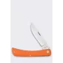 Case Sod Buster SS oranžinis sulankstomas peilis - Tru-Sharp chirurginio nerūdijančio plieno skinner ašmenys, oranžinė sintetinė rankena, slip joint, nagų įpjova, pagaminta JAV