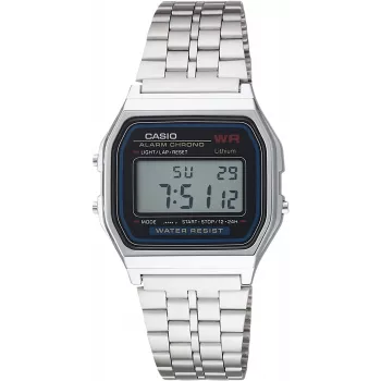 CASIO A-159WA-N1 Unisex Digital Quartz Watch, 33mm, Silver/Grey