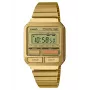 CASIO A120WEG-9AEF Moteriškas Retro Skaitmeninis Laikrodis, 33,5 mm, Auksinės Spalvos