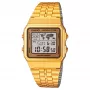 CASIO A500WGA-9 Vyrų Skaitmeninis Laikrodis 39mm Auksinio Tonelio Nerūdijantis Plienas