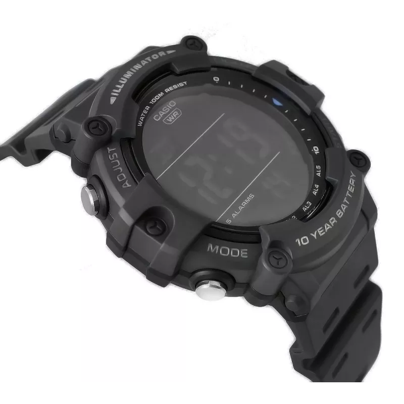 Casio AE-1500WH-8BVEF Vyriškas skaitmeninis laikrodis – derva, 100m atsparus vandeniui, pasaulinis laikas