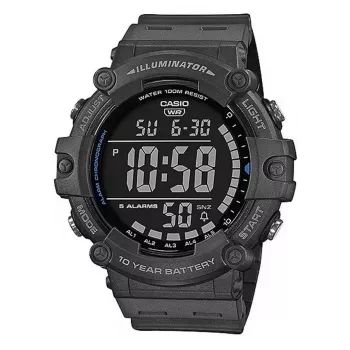 Casio AE-1500WH-8BVEF Vyriškas skaitmeninis laikrodis – derva, 100m atsparus vandeniui, pasaulinis laikas