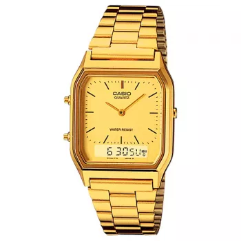 CASIO AQ-230GA-9B Unisex Analog-Digital Watch, Gold Tone, 38,8 mm
