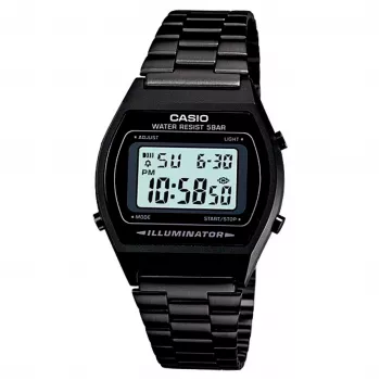 CASIO B-640WB-1A Unisex Skaitmeninis Laikrodis 35mm Nerūdijančio Plieno Juosta