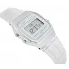 Casio F-91WS-7DF Skaitmeninis laikrodis – permatomas baltas korpusas, unisex, kvarcinis, LED apšvietimas, atsparus vandeniui 3 ATM