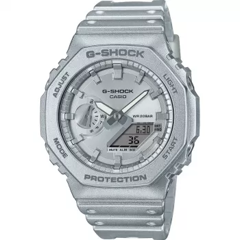 CASIO G-SHOCK GA-2100FF-8AER Analoginis-Digitalinis Kvarcinis Laikrodis 45.4 mm Skaidriai Pilkas