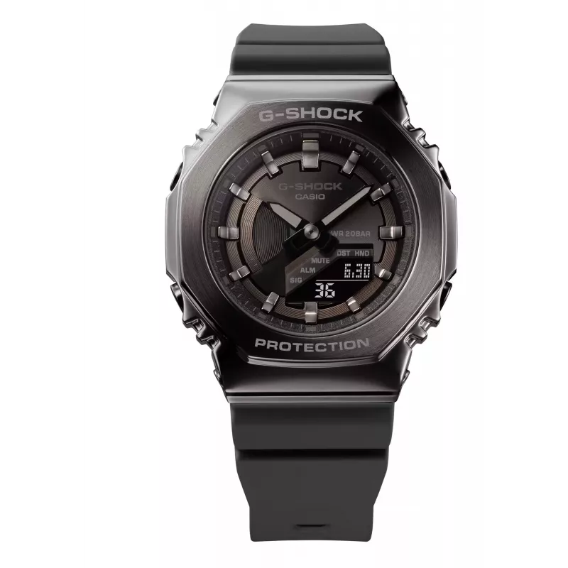 CASIO G-SHOCK GMS2100B8AER Moteriškas analoginis-skaitmeninis laikrodis, 40,4 mm, pilka dervos juosta
