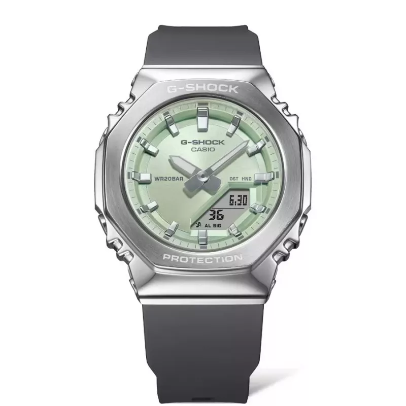 CASIO G-SHOCK Moteriškas Laikrodis GM-S2110-3AER Analoginis-Digitalinis 42,9mm Žalias Resinas/Nerūdijantis Plienas