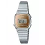 CASIO LA670WES-4AEF Moteriškas Skaitmeninis Laikrodis – Rožinio Aukso Ciferblatas, Sidabrinis Korpusas ir Apyrankė, 24 mm
