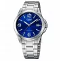 CASIO LTP-1215A-2A Moteriškas analoginis kvarcinis laikrodis, 28 mm, mėlynas ciferblatas, nerūdijantis plienas