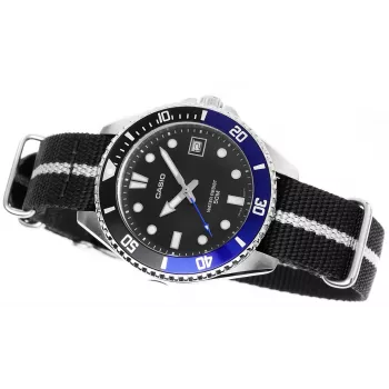 Casio MDV-10C-1A2VEF Vyriškas Nardymo Laikrodis Juodas Nerūdijantis Plienas Derva