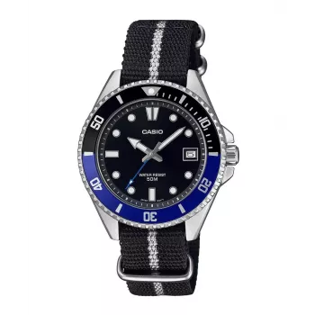 Casio MDV-10C-1A2VEF Vyriškas Nardymo Laikrodis Juodas Nerūdijantis Plienas Derva