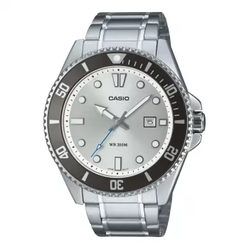 CASIO MDV107D7AVDF Vyriškas nardymo laikrodis 44,2 mm Nerūdijantis plienas Baltas ciferblatas