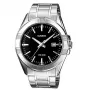 CASIO Vyriškas Analoginis Laikrodis MTP-1308D-1A Nerūdijančio Plieno Apyrankė 43,8mm Juodas Ciferblatas
