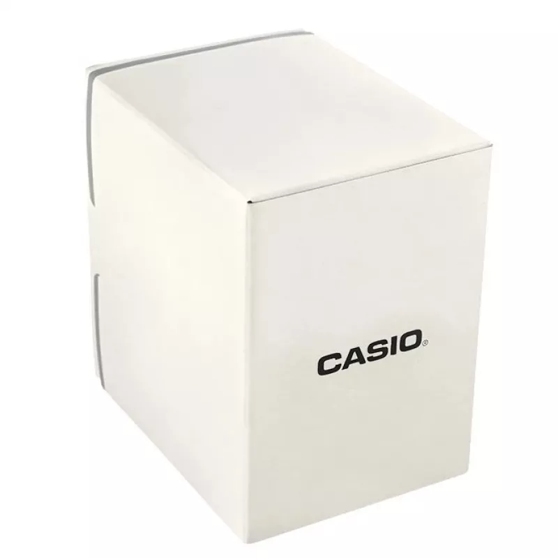 CASIO MRW200HC7B2VD Vyrų Analoginis Kvarcinis Laikrodis su Dienos-Datos Rodymu, 100m Atsparus Vandeniui, Dervos Juosta, Baltas Ciferblatas, Mėlynas/Raudonas Rėmelis