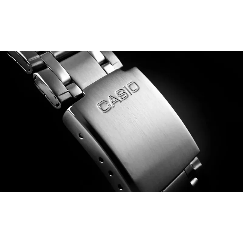 Casio MTP-1314D-2AVEF vyriškas analoginis kvarcinis laikrodis, mėlynas ciferblatas, nerūdijančio plieno apyrankė, 50 m atsparumas vandeniui