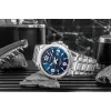 Casio MTP-1314D-2AVEF vyriškas analoginis kvarcinis laikrodis, mėlynas ciferblatas, nerūdijančio plieno apyrankė, 50 m atsparumas vandeniui