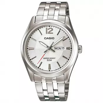 CASIO MTP1335D7AVDF Vyriškas Analoginis Kvarcinis Laikrodis 44,3mm Nerūdijantis Plienas
