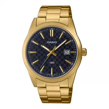 CASIO MTPVD03G1AUDF Vyriškas analoginis kvarcinis laikrodis 42mm nerūdijančio plieno auksinės spalvos