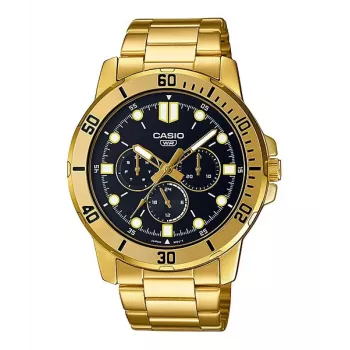 CASIO MTPVD300G1EUD Vyrų analoginis kvarcinis laikrodis 45 mm nerūdijantis plienas aukso spalvos