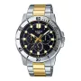 CASIO MTPVD300SG1EU Vyriškas analoginis kvarcinis laikrodis 45mm nerūdijantis plienas dviejų spalvų sidabras/auksas