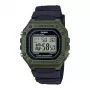 CASIO W-218H-3AVDF Skaitmeninis kvarcinis laikrodis – žalia derva, 50m atsparumas vandeniui, LED foninis apšvietimas