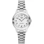 CASIO Moteriškas Analoginis Kvarcinis Laikrodis LTP-1128A-7B 33mm Sidabrinis Ciferblatas Nerūdijantis Plienas