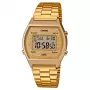CASIO Moteriškas Skaitmeninis Laikrodis B640WGG-9DF Rožinio Aukso Spalvos Nerūdijantis Plienas