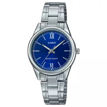 CASIO Women's LTP-V005D-2B2 Analoginis Kvarcinis Laikrodis 34mm Nerūdijantis Plienas Mėlynas Ciferblatas