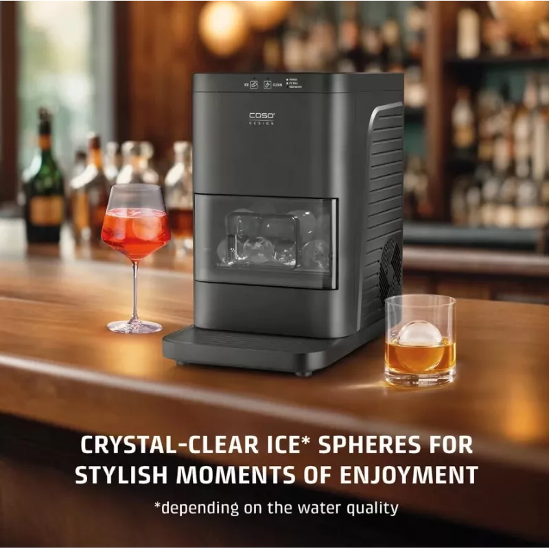 CASO IceBall Pro Automatinis ledo rutulių gaminimo aparatas – 130W, 1.3L, matinė juoda
