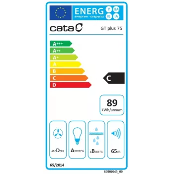 CATA GT-PLUS 75 X /M Gartraukis – nerūdijančio plieno, 645 m³/h, energijos klasė C, EcoLed, mechaninis valdymas