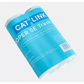 CATLINK CL-TB-01 Automatinės kačių tualeto atliekų maišeliai (2 ritiniai, 40 maišelių) – juodi HDPE
