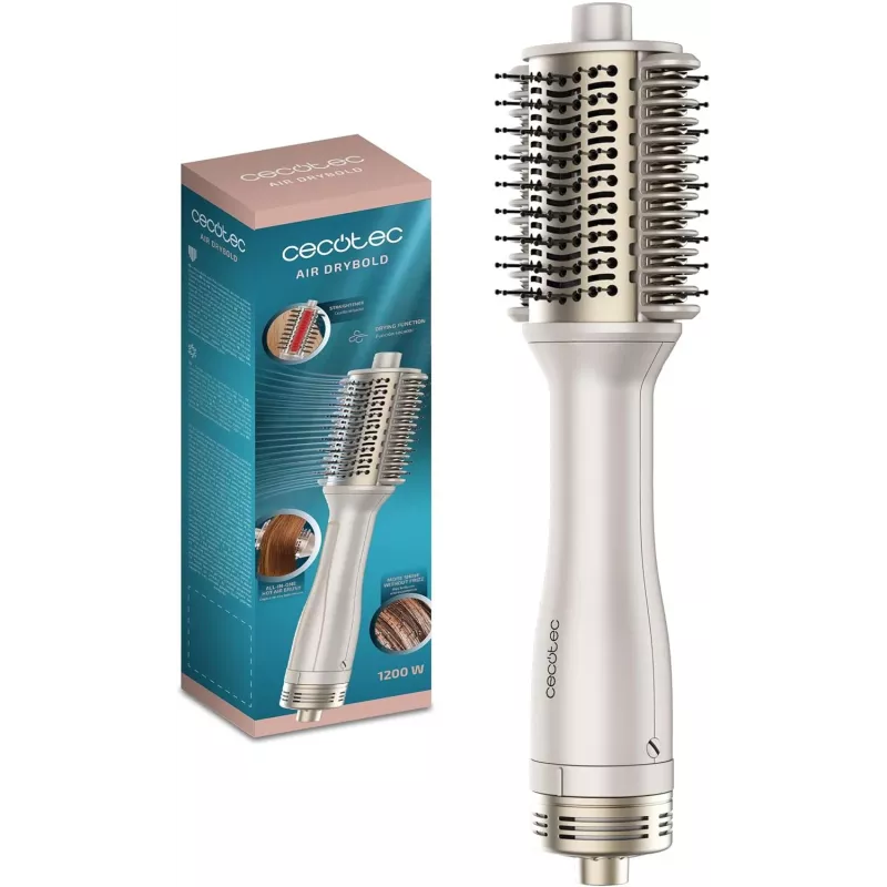 Cecotec Air Brush su šildymo plokštėmis Air DryBold keraminė šildymo sistema jonų kondicionavimas 1200 W auksinė/balta